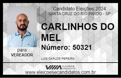 Candidato CARLINHOS DO MEL 2024 - SANTA CRUZ DO RIO PARDO - Eleições