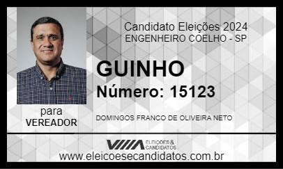 Candidato GUINHO 2024 - ENGENHEIRO COELHO - Eleições