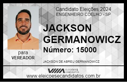 Candidato JACKSON GERMANOWICZ 2024 - ENGENHEIRO COELHO - Eleições