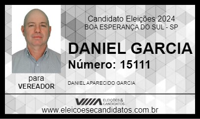 Candidato DANIEL GARCIA 2024 - BOA ESPERANÇA DO SUL - Eleições