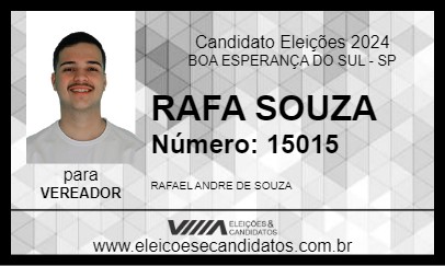 Candidato RAFA SOUZA 2024 - BOA ESPERANÇA DO SUL - Eleições