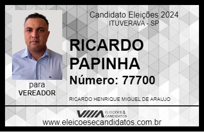 Candidato RICARDO PAPINHA 2024 - ITUVERAVA - Eleições