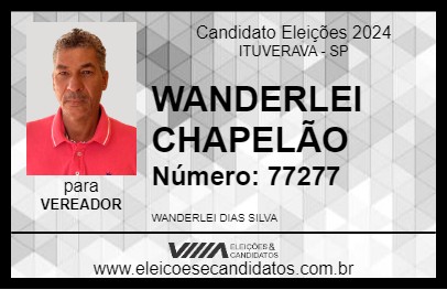 Candidato WANDERLEI CHAPELÃO 2024 - ITUVERAVA - Eleições