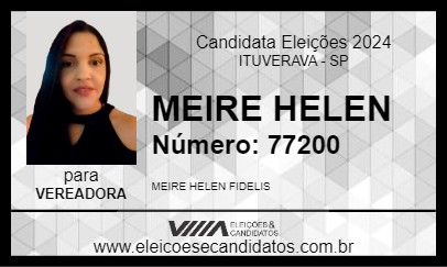 Candidato MEIRE HELEN 2024 - ITUVERAVA - Eleições