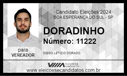 Candidato DORADINHO 2024 - BOA ESPERANÇA DO SUL - Eleições