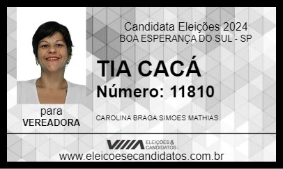 Candidato TIA CACÁ 2024 - BOA ESPERANÇA DO SUL - Eleições