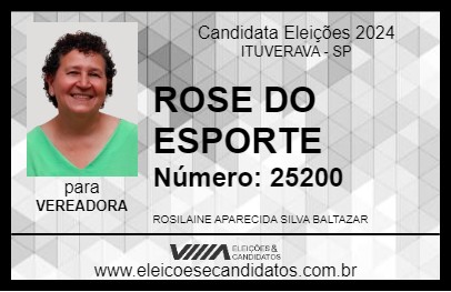 Candidato ROSE DO ESPORTE 2024 - ITUVERAVA - Eleições