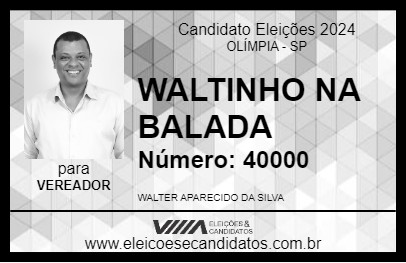 Candidato WALTINHO NA BALADA 2024 - OLÍMPIA - Eleições