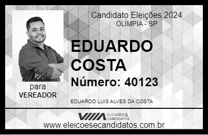 Candidato EDUARDO COSTA 2024 - OLÍMPIA - Eleições