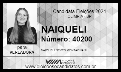 Candidato NAIQUELI 2024 - OLÍMPIA - Eleições