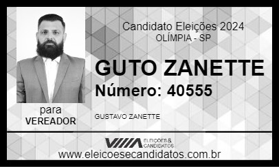 Candidato GUTO ZANETTE 2024 - OLÍMPIA - Eleições