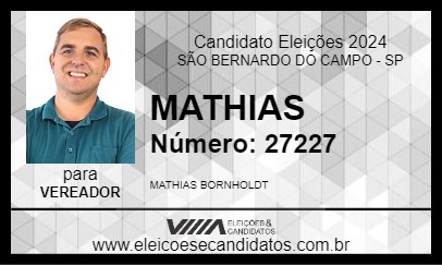 Candidato MATHIAS 2024 - SÃO BERNARDO DO CAMPO - Eleições