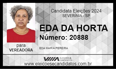 Candidato EDA DA HORTA 2024 - SEVERÍNIA - Eleições