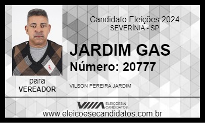 Candidato JARDIM GAS 2024 - SEVERÍNIA - Eleições