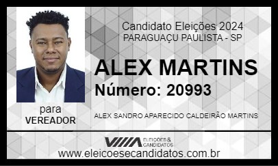 Candidato ALEX MARTINS 2024 - PARAGUAÇU PAULISTA - Eleições