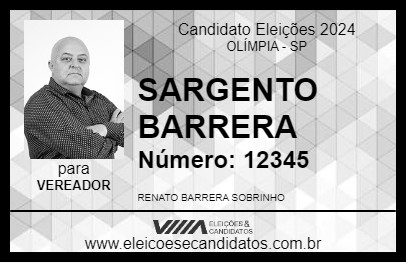 Candidato SARGENTO BARRERA 2024 - OLÍMPIA - Eleições