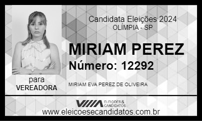 Candidato MIRIAM PEREZ 2024 - OLÍMPIA - Eleições