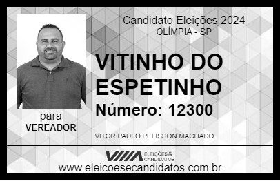 Candidato VITINHO DO ESPETINHO 2024 - OLÍMPIA - Eleições