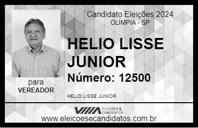 Candidato HELIO LISSE JUNIOR 2024 - OLÍMPIA - Eleições