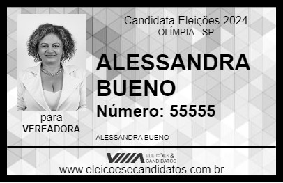 Candidato ALESSANDRA BUENO 2024 - OLÍMPIA - Eleições