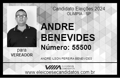 Candidato ANDRE BENEVIDES 2024 - OLÍMPIA - Eleições