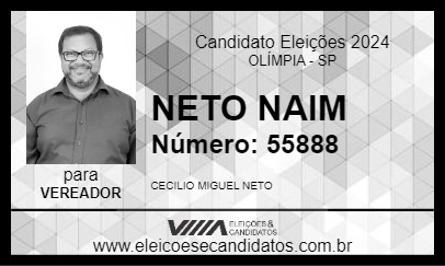 Candidato NETO NAIM 2024 - OLÍMPIA - Eleições