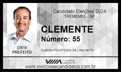 Candidato CLEMENTE 2024 - TREMEMBÉ - Eleições