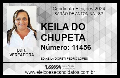 Candidato KEILA DO CHUPETA 2024 - BARÃO DE ANTONINA - Eleições