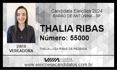 Candidato THALIA RIBAS 2024 - BARÃO DE ANTONINA - Eleições