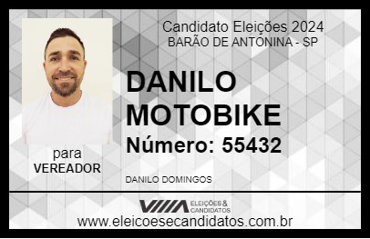 Candidato DANILO MOTOBIKE 2024 - BARÃO DE ANTONINA - Eleições