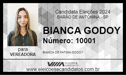 Candidato BIANCA GODOY 2024 - BARÃO DE ANTONINA - Eleições