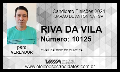 Candidato RIVA DA VILA 2024 - BARÃO DE ANTONINA - Eleições