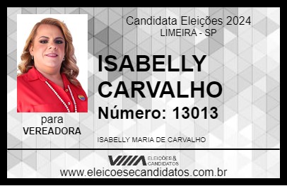 Candidato ISABELLY CARVALHO 2024 - LIMEIRA - Eleições