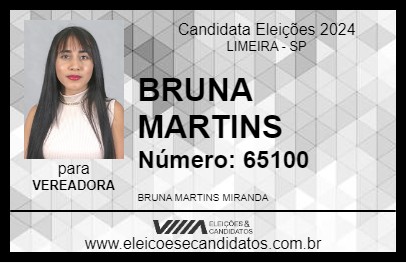 Candidato BRUNA MARTINS 2024 - LIMEIRA - Eleições