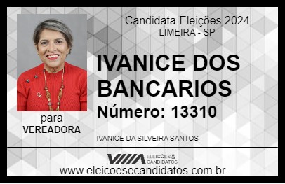 Candidato IVANICE DOS BANCARIOS 2024 - LIMEIRA - Eleições