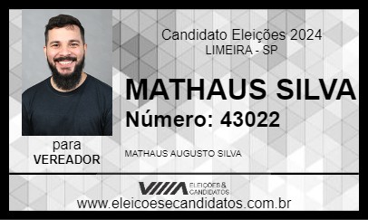 Candidato MATHAUS SILVA 2024 - LIMEIRA - Eleições