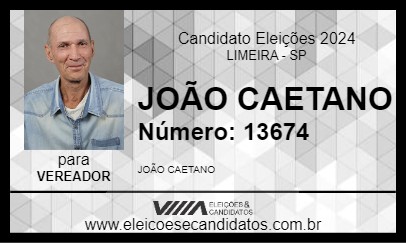 Candidato JOÃO CAETANO 2024 - LIMEIRA - Eleições