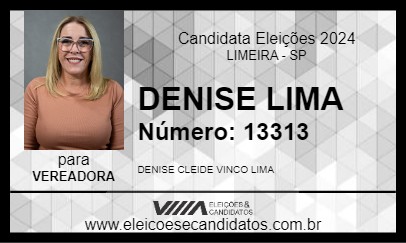 Candidato DENISE LIMA 2024 - LIMEIRA - Eleições