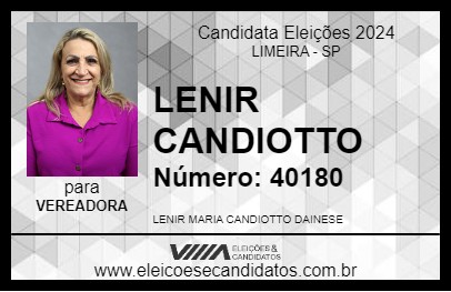 Candidato LENIR CANDIOTTO 2024 - LIMEIRA - Eleições