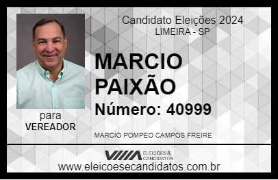 Candidato MARCIO PAIXÃO 2024 - LIMEIRA - Eleições