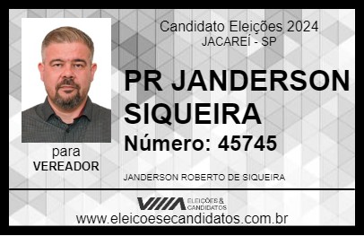 Candidato PR JANDERSON SIQUEIRA 2024 - JACAREÍ - Eleições