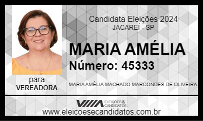 Candidato MARIA AMÉLIA 2024 - JACAREÍ - Eleições