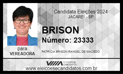 Candidato BRISON 2024 - JACAREÍ - Eleições