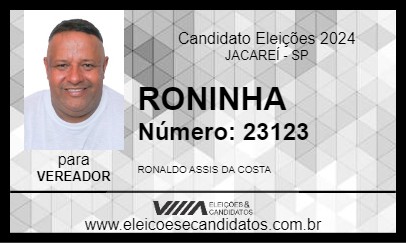 Candidato RONINHA 2024 - JACAREÍ - Eleições