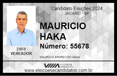 Candidato MAURICIO HAKA 2024 - JACAREÍ - Eleições