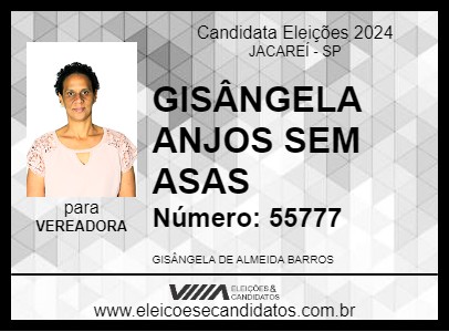 Candidato GISÂNGELA ANJOS SEM ASAS 2024 - JACAREÍ - Eleições