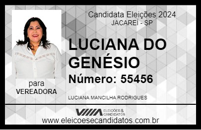 Candidato LUCIANA DO GENÉSIO 2024 - JACAREÍ - Eleições