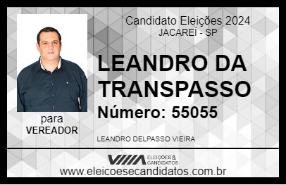 Candidato LEANDRO DA TRANSPASSO 2024 - JACAREÍ - Eleições