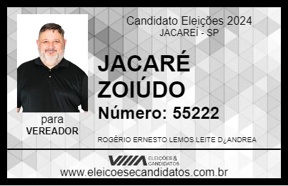 Candidato JACARÉ ZOIÚDO 2024 - JACAREÍ - Eleições