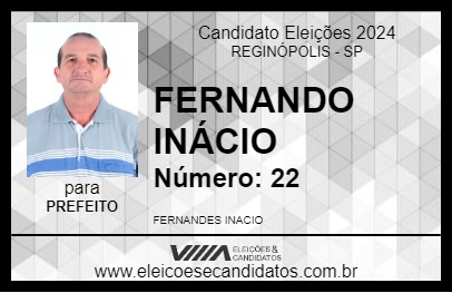 Candidato FERNANDO INÁCIO 2024 - REGINÓPOLIS - Eleições